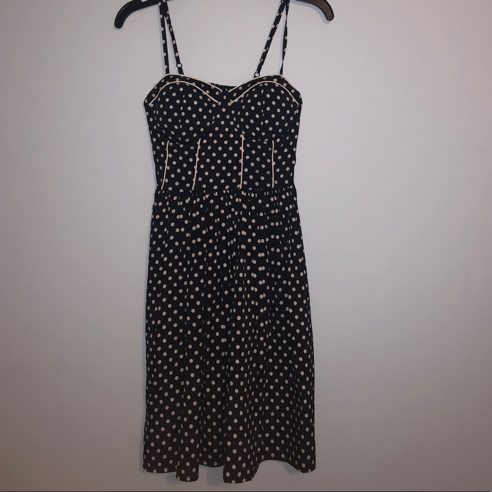 American Rag Navy Polk a Dot Dress